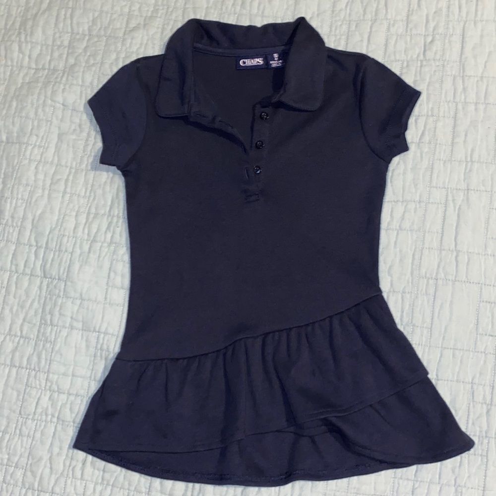 Chaps Navy Tunic Dress Girl’s Size 4 Regular Small School Uniform